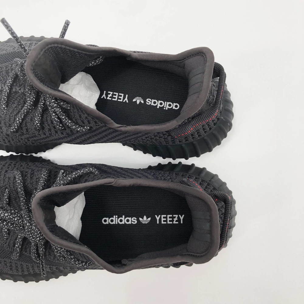 Adidas Yeezy Boost 350 V2 Static Black Non-Reflective Running Shoes 9 - Picture 8 of 12